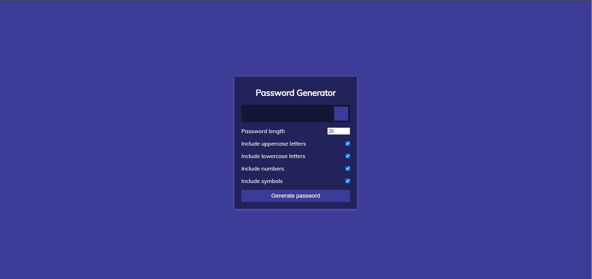 Password Generator